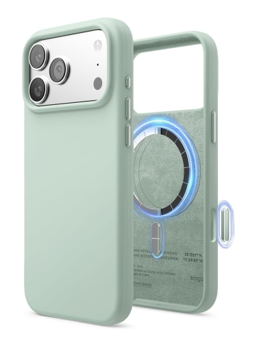 Elago для iPhone 17 Pro Max чехол Magnetic Silicone Mint (MagSafe)