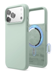 Elago для iPhone 17 Pro Max чехол Magnetic Silicone Mint (MagSafe)