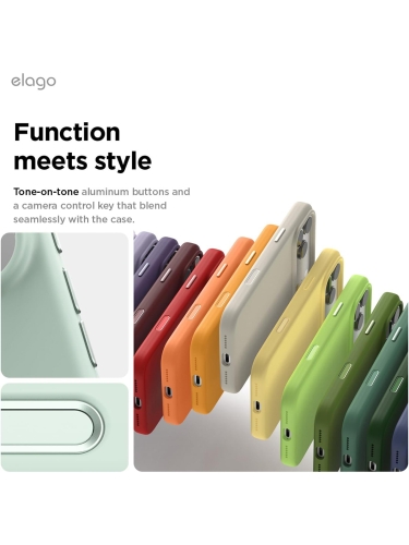 Elago для iPhone 17 Pro Max чехол Magnetic Silicone Mint (MagSafe)