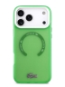Lacoste для iPhone 17 Pro Max чехол ShockProof Lacquer Metal logo Hard Frosted Green (MagSafe)