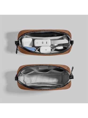 Tomtoc Travel сумка для аксессуаров Light-T12 Electronic Accessory Pouch S 1L Brown