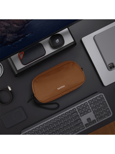Tomtoc Travel сумка для аксессуаров Light-T12 Electronic Accessory Pouch S 1L Brown