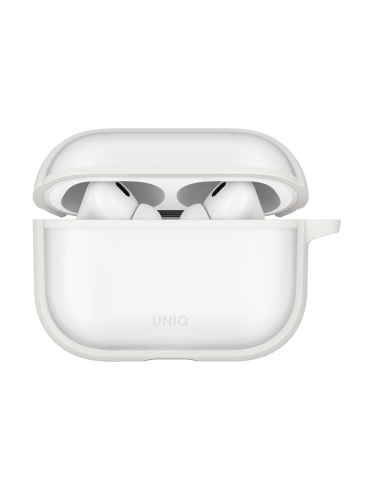 Uniq для Airpods Pro 3 чехол Veren Shockproof with carabin Chalk Frost