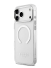Guess для iPhone 17 Pro Max чехол IML Metal outline and Camera Hard Transparent/Silver (MagSafe)