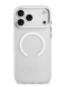 Guess для iPhone 17 Pro Max чехол IML Metal outline and Camera Hard Transparent/Silver (MagSafe)