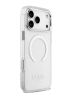 Guess для iPhone 17 Pro Max чехол IML Metal outline and Camera Hard Transparent/Silver (MagSafe)