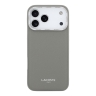 Lacoste для iPhone 17 Pro Max чехол PU Grained Metal Foil logo & Cam Hard Grey/Silver (MagSafe)