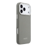 Lacoste для iPhone 17 Pro Max чехол PU Grained Metal Foil logo & Cam Hard Grey/Silver (MagSafe)