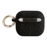 Чехол Guess Silicone Glitter с кольцом для Airpods 3 (2021), черный