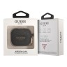 Чехол Guess Silicone Glitter с кольцом для Airpods 3 (2021), черный