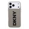 DKNY для iPhone 17 Pro Max чехол PU Full Wrapped leather Verical logo Metal Cam Hard Beige (MagSafe)