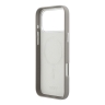 DKNY для iPhone 17 Pro Max чехол PU Full Wrapped leather Verical logo Metal Cam Hard Beige (MagSafe)