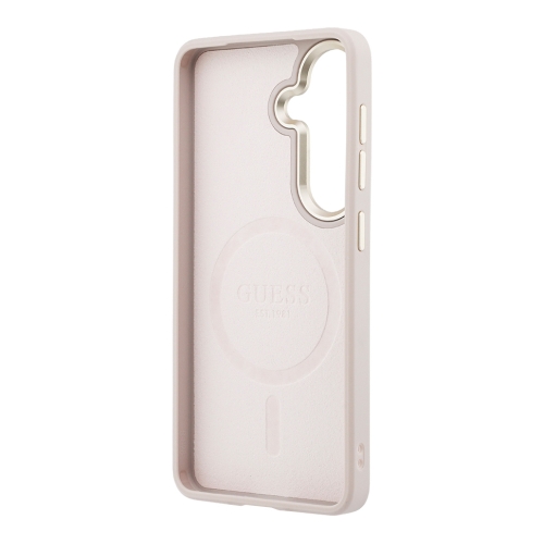Guess для Galaxy S26+ чехол PU 4G Classic metal logo & Camera Hard Pink (MagSafe)