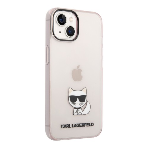 Чехол Karl Lagerfeld Choupette body TPU Hard для iPhone 14, розовый