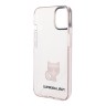 Чехол Karl Lagerfeld Choupette body TPU Hard для iPhone 14, розовый