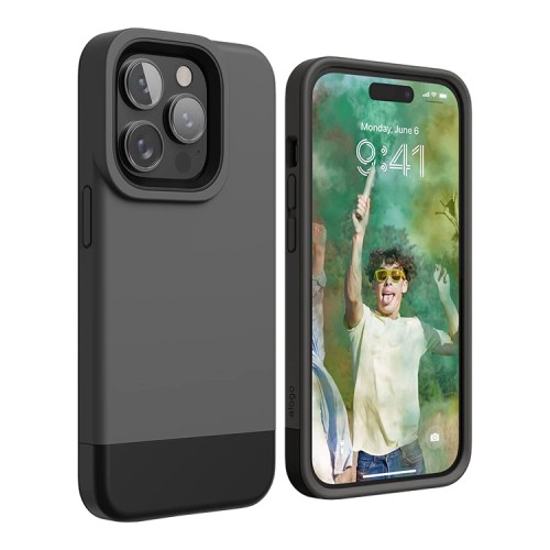 Чехол Elago GLIDE для iPhone 14 Pro Max, серый/черный