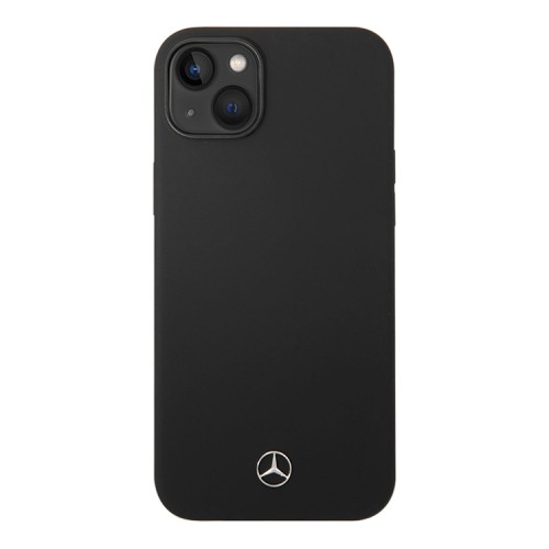 Чехол Mercedes Liquid Silicone Hard для iPhone 14, черный