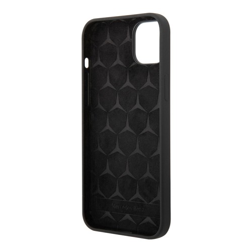 Чехол Mercedes Liquid Silicone Hard для iPhone 14, черный