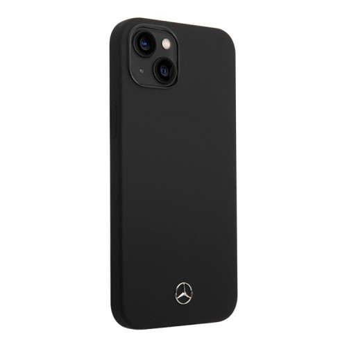 Чехол Mercedes Liquid Silicone Hard для iPhone 14, черный
