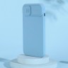 Чехол Nillkin CamShield Silky Magnetic Silicone для iPhone 14, Blue Haze (magsafe)