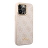 Чехол Guess PU 4G Script metal logo Hard для iPhone 14 Pro Max, розовый