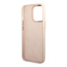 Чехол Guess PU 4G Script metal logo Hard для iPhone 14 Pro Max, розовый