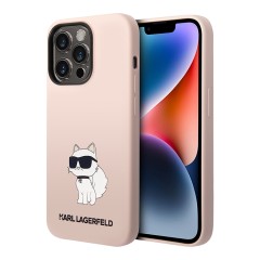 Чехол Lagerfeld Liquid silicone NFT Choupette Hard для iPhone 14 Pro Max, розовый