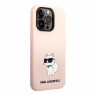 Чехол Lagerfeld Liquid silicone NFT Choupette Hard для iPhone 14 Pro Max, розовый