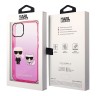 Чехол Lagerfeld Karl & Choupette Hard Gradient для iPhone 14, розовая рамка