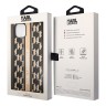 Чехол Lagerfeld PU Monogram Vertical logo Hard для iPhone 14 Plus, коричневый
