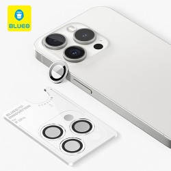 BlueO стекло для iPhone 15 Pro Camera Lens PVD stainless steel 3 шт. Silver (+install)