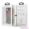 Чехол Guess Flower desire 4G Hard roses для iPhone X/XS, серый