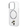 Lagerfeld для iPhone 15 Pro Max чехол PC/TPU NFT Karl & Choupette Metal ring Hard Transp (MagSafe)