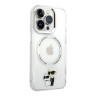 Lagerfeld для iPhone 15 Pro Max чехол PC/TPU NFT Karl & Choupette Metal ring Hard Transp (MagSafe)