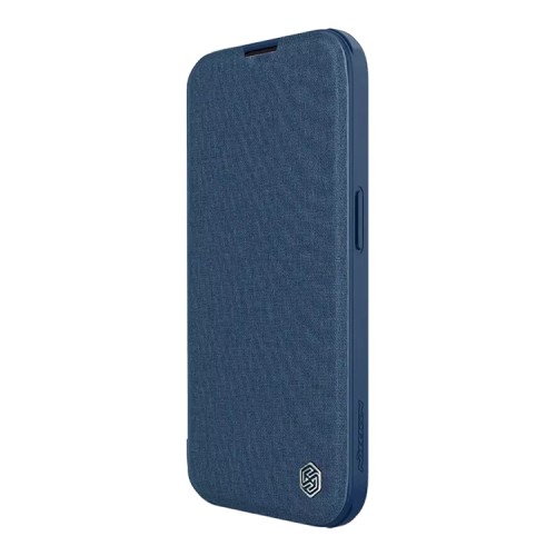 Nillkin для iPhone 15 чехол QIN Pro (Cloth) Booktype Elite Blue