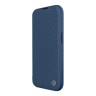 Nillkin для iPhone 15 чехол QIN Pro (Cloth) Booktype Elite Blue