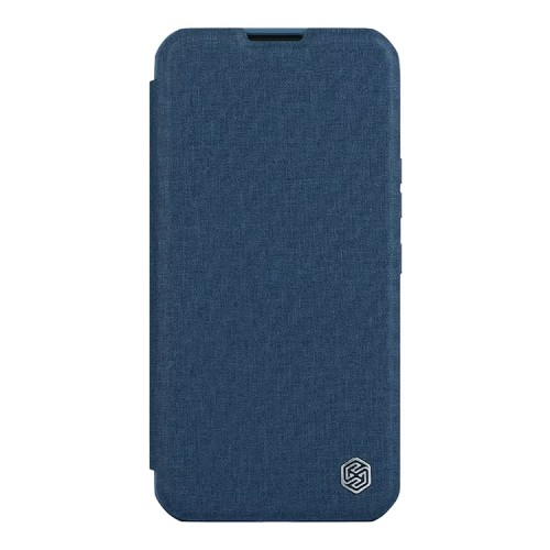 Nillkin для iPhone 15 чехол QIN Pro (Cloth) Booktype Elite Blue