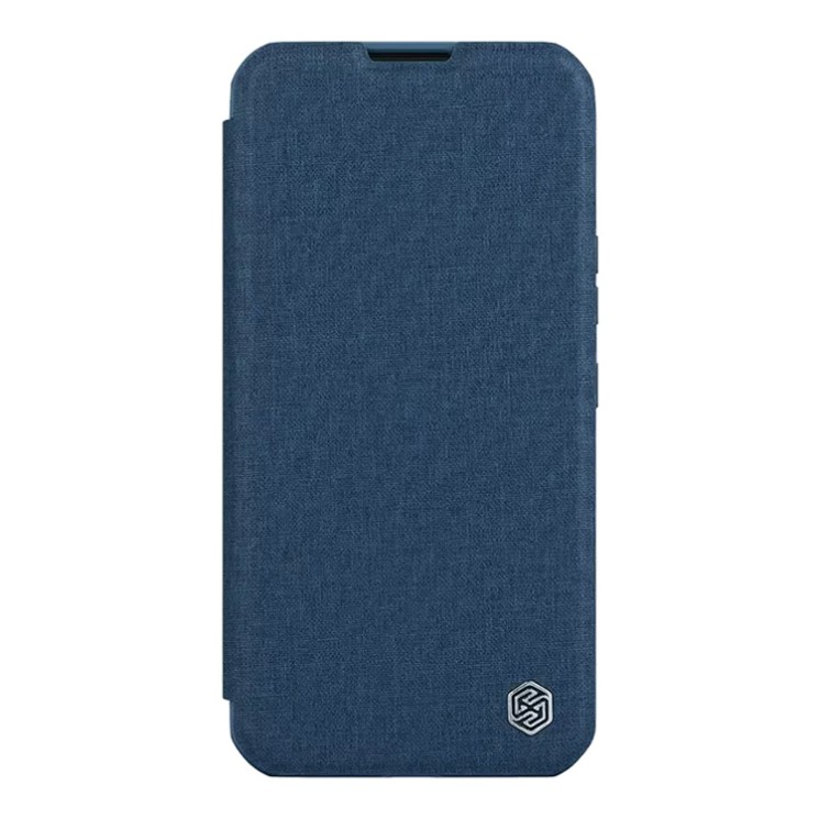 Nillkin для iPhone 15 чехол QIN Pro (Cloth) Booktype Elite Blue