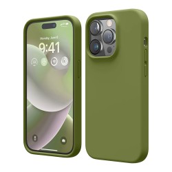 Elago для iPhone 14 Pro Max чехол Soft silicone (Liquid) Cedar Green