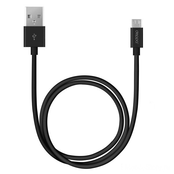 Deppa USB-A/micro-USB (1.2 м), черный 72103