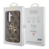 Guess для Galaxy S24+ чехол PU 4G Big metal logo Hard Brown