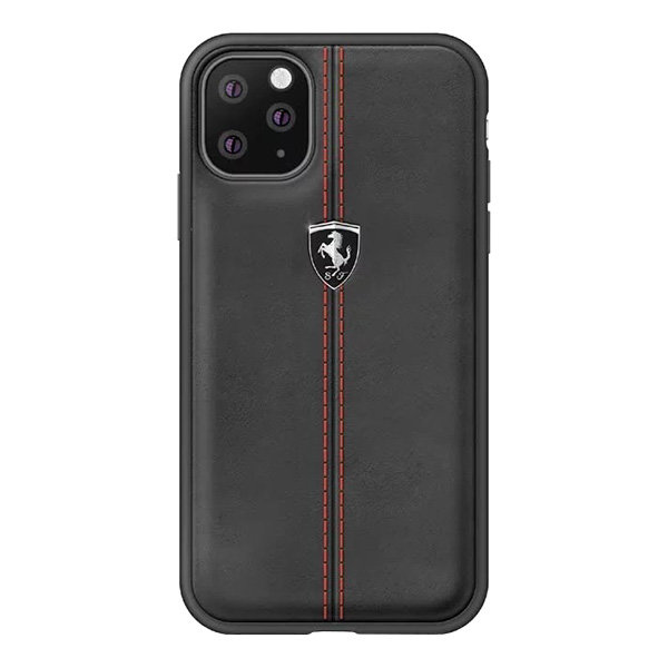Кожаный чехол Ferrari Heritage W Hard для iPhone 11 Pro, черный