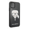 Чехол Karl Lagerfeld Double layer Karl's Head Hard Glass для iPhone 11 Pro, черный