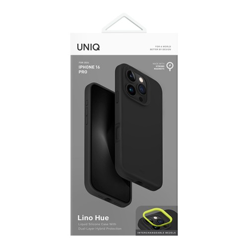 Uniq для iPhone 16 Pro чехол силиконовый LINO Grey (Magsafe)