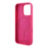 Karl Lagerfeld для iPhone 16 Pro чехол Liquid Silicone NFT Choupette Fuchsia (MagSafe)