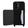 Karl Lagerfeld для iPhone 16 чехол Crossbody cardslot PU Saffiano NFT Karl&Choupette Hard Black