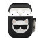 Чехол Karl Lagerfeld Choupette Silicone с кольцом для Airpods 1/2, черный