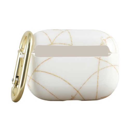 Чехол Guess Chain с кольцом для Airpods Pro, белый