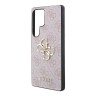 Guess для Galaxy S25 Ultra чехол PU 4G Big metal logo Hard Pink
