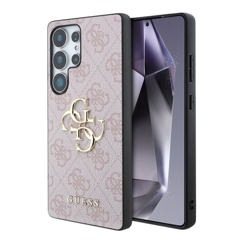 Guess для Galaxy S25 Ultra чехол PU 4G Big metal logo Hard Pink